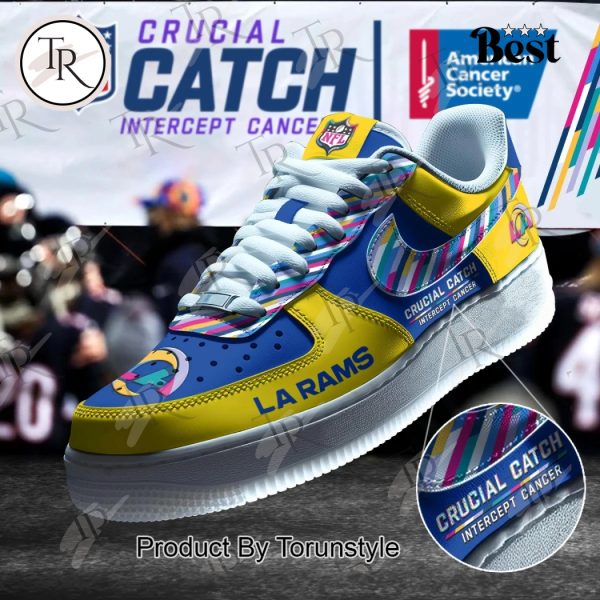 Los Angeles Rams Crucial Catch Intercept Cancer Air Force 1 Sneakers