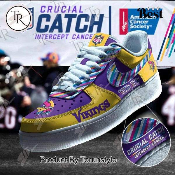 Minnesota Vikings Crucial Catch Intercept Cancer Air Force 1 Sneakers