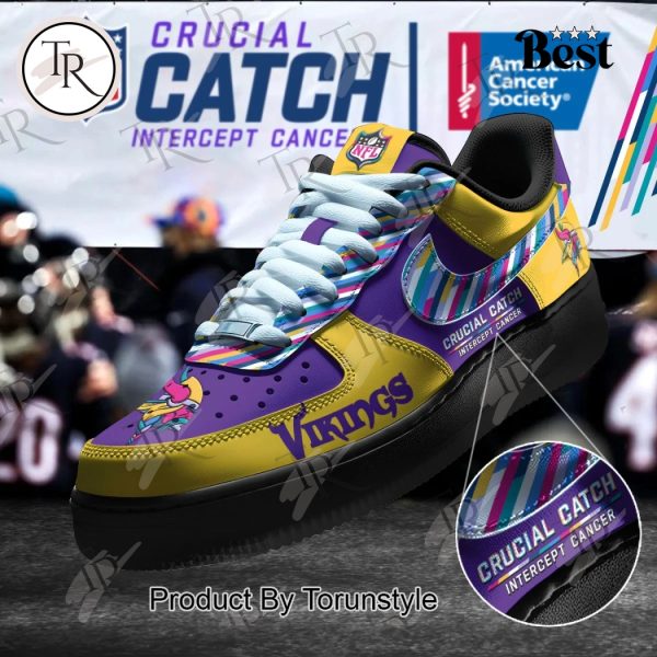 Minnesota Vikings Crucial Catch Intercept Cancer Air Force 1 Sneakers