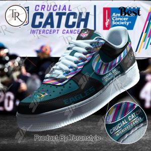 Philadelphia Eagles Crucial Catch Intercept Cancer Air Force 1 Sneakers