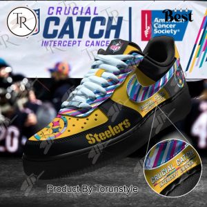 Pittsburgh Steelers Crucial Catch Intercept Cancer Air Force 1 Sneakers