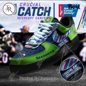 Seattle Seahawks Crucial Catch Intercept Cancer Air Force 1 Sneakers