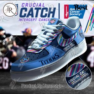 Tennessee Titans Crucial Catch Intercept Cancer Air Force 1 Sneakers