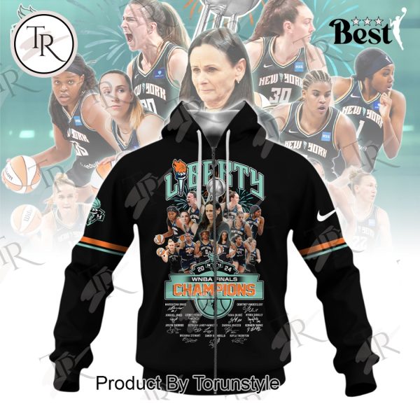 New York Liberty 2024 WNBA Finals Champions Hoodie – Black