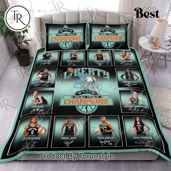 New York Liberty 2024 WNBA Finals Champions Bedding Set