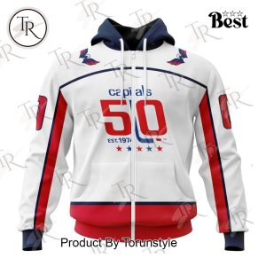 NHL Washington Capitals Special 50th Anniversary Away Kits Hoodie