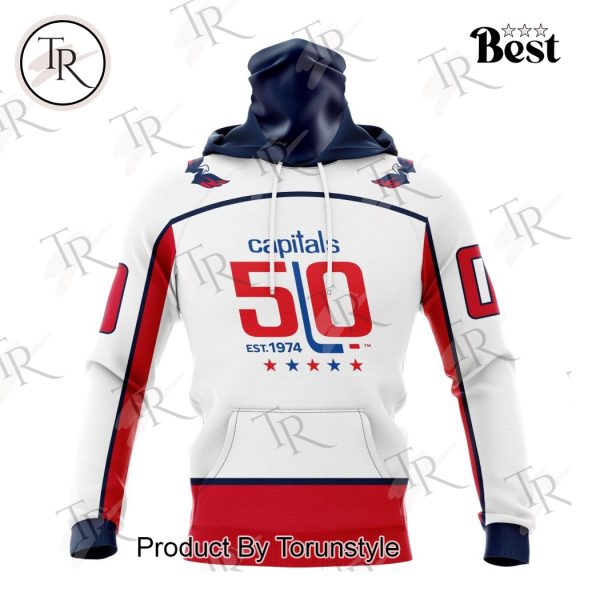 NHL Washington Capitals Special 50th Anniversary Away Kits Hoodie