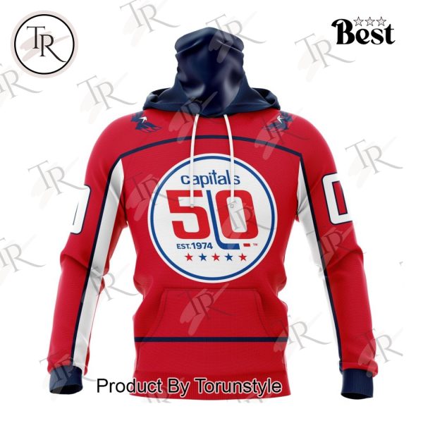 NHL Washington Capitals Special 50th Anniversary Home Kits Hoodie