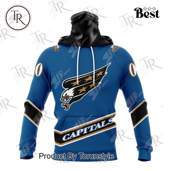 NHL Washington Capitals Special Vintage Screaming Eagle Blue Kits Hoodie