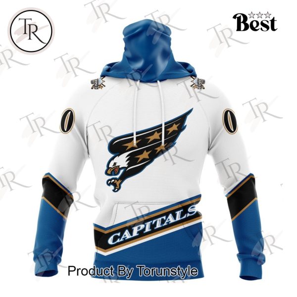 NHL Washington Capitals Special Vintage Screaming Eagle White Kits Hoodie