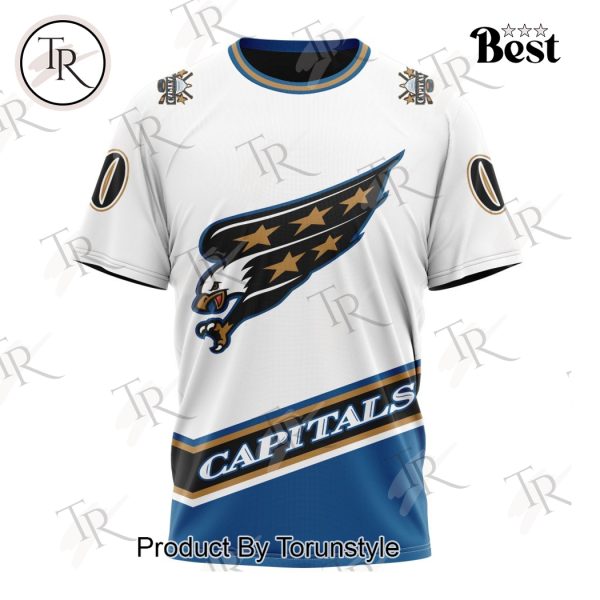 NHL Washington Capitals Special Vintage Screaming Eagle White Kits Hoodie