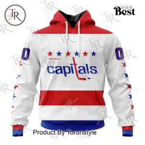 NHL Washington Capitals Special Vintage White Kits Hoodie