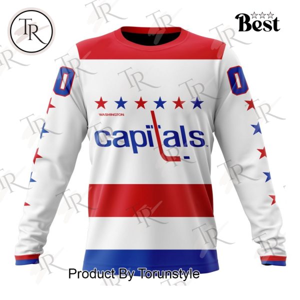 NHL Washington Capitals Special Vintage White Kits Hoodie