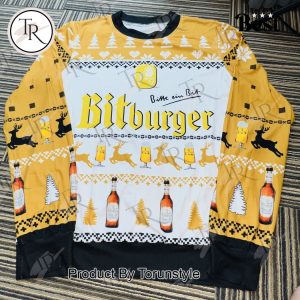 Bitburger Christmas Sweater – Festive Beer Ugly Sweater for Holiday Parties and Beer Lovers