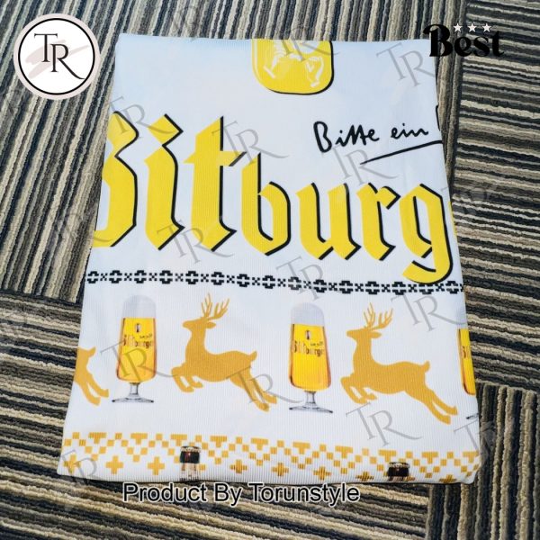 Bitburger Christmas Sweater – Festive Beer Ugly Sweater for Holiday Parties and Beer Lovers