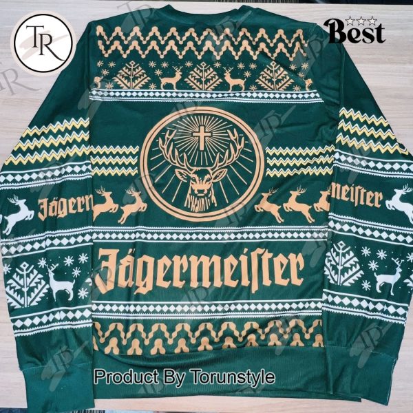 Jagermeister Christmas Sweater – Festive Ugly Sweater for Jager Lovers and Holiday Celebrations