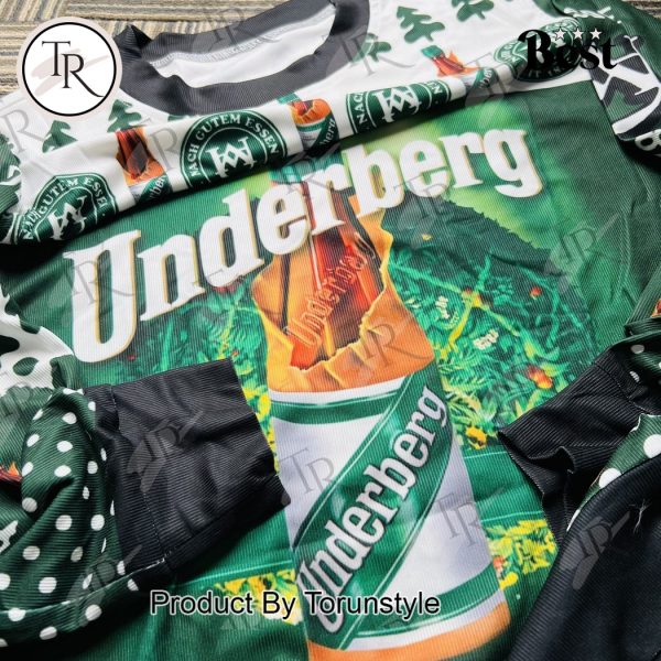 Underberg Christmas Sweater – Festive Herbal Digestif Ugly Sweater for Holiday Parties