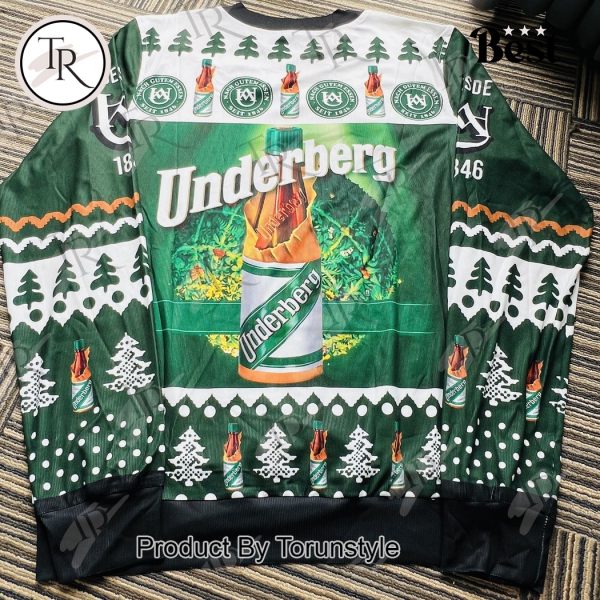 Underberg Christmas Sweater – Festive Herbal Digestif Ugly Sweater for Holiday Parties