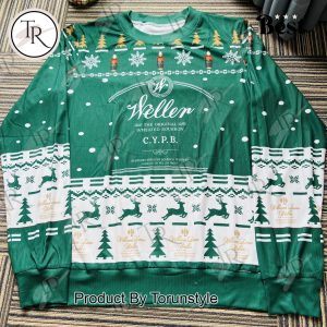 Weller Bourbon C.Y.P.B. Christmas Sweater – Festive Holiday Whiskey Ugly Sweater for Bourbon Lovers