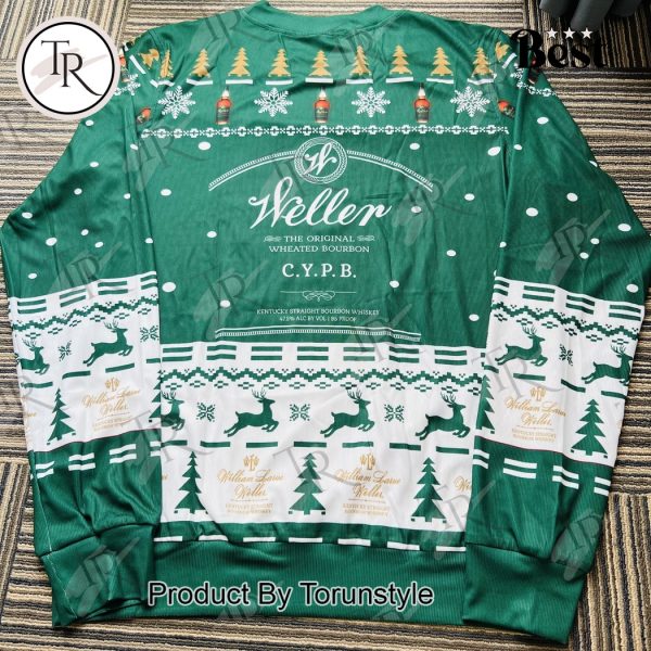 Weller Bourbon C.Y.P.B. Christmas Sweater – Festive Holiday Whiskey Ugly Sweater for Bourbon Lovers