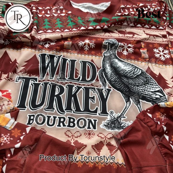 Wild Turkey Bourbon Christmas Sweater – Festive Ugly Sweater for Whiskey Lovers and Holiday Parties