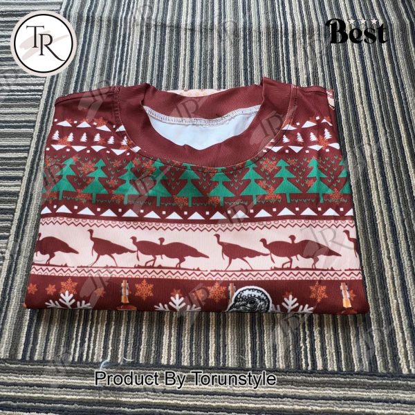 Wild Turkey Bourbon Christmas Sweater – Festive Ugly Sweater for Whiskey Lovers and Holiday Parties