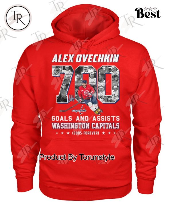 Alex Ovechkin 700 Goals And Assists Washington Capitals 2005-Forever T-Shirt