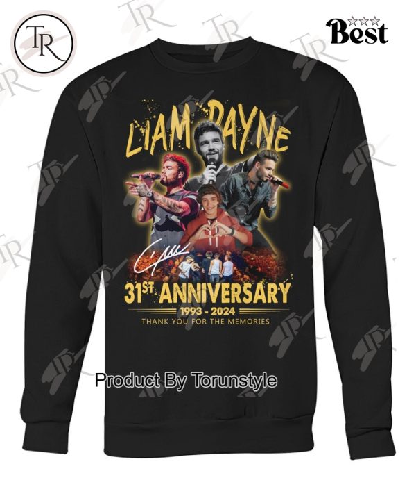 Liam Payne 31st Anniversary 1993-2024 Thank You For The Memories T-Shirt