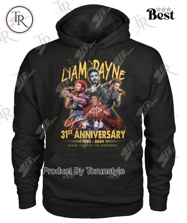 Liam Payne 31st Anniversary 1993-2024 Thank You For The Memories T-Shirt