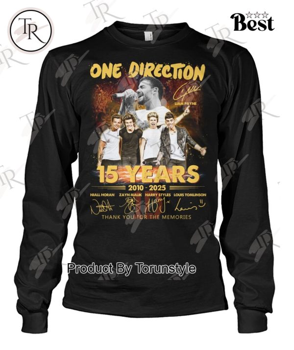 One Direction Liam Payne 15 Years 2010-2025 Thank You For The Memories T-Shirt