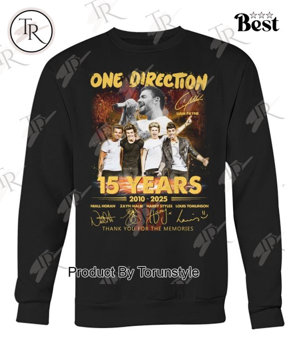 One Direction Liam Payne 15 Years 2010-2025 Thank You For The Memories T-Shirt