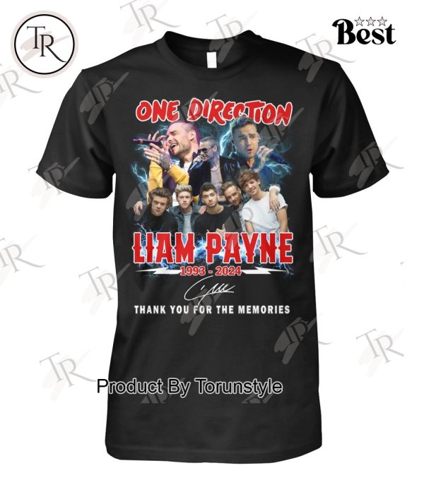 One Direction Liam Payne 1993-2024 Thank You For The Memories T-Shirt