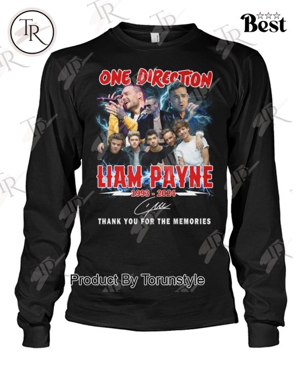 One Direction Liam Payne 1993-2024 Thank You For The Memories T-Shirt