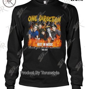 One Direction Liam Payne Rest In Music Thank You For The Memories 1993-2024 T-Shirt