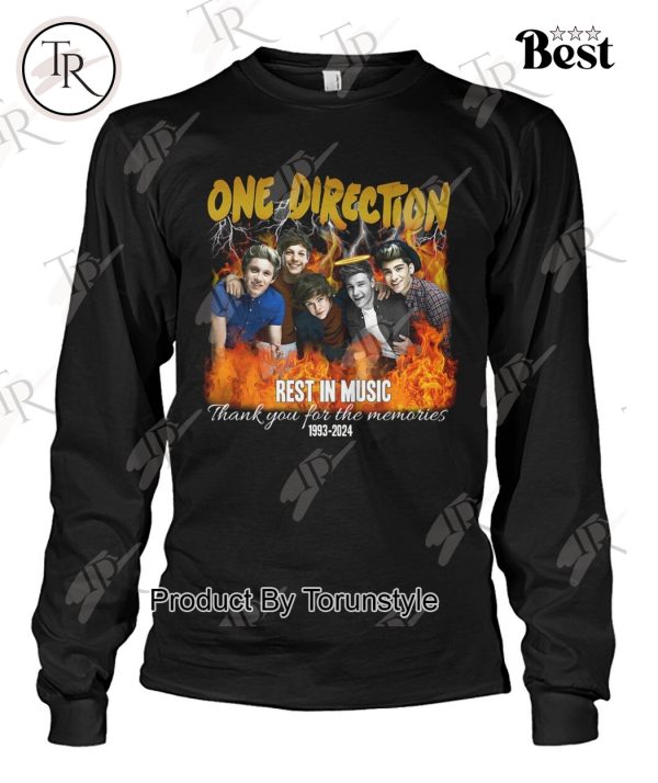 One Direction Liam Payne Rest In Music Thank You For The Memories 1993-2024 T-Shirt