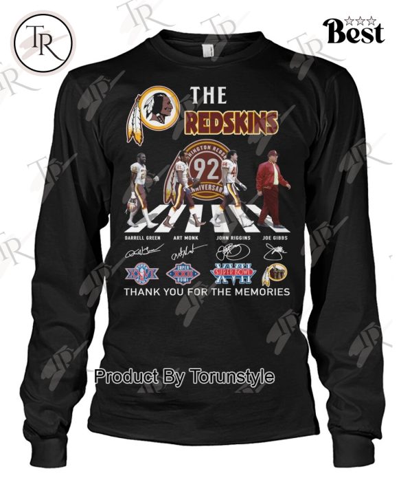 Washington Redskins 92th Anniversary Thank You For The Memories T-Shirt