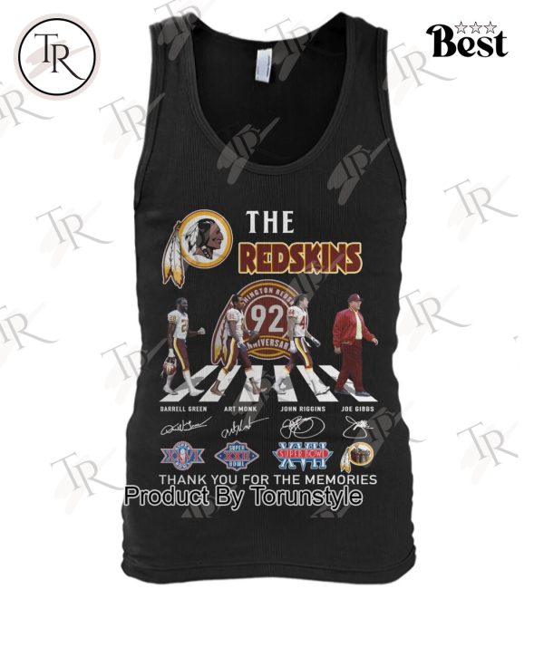 Washington Redskins 92th Anniversary Thank You For The Memories T-Shirt