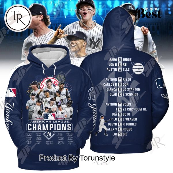 2024 American League Champions New York Yankees Hoodie – Navy