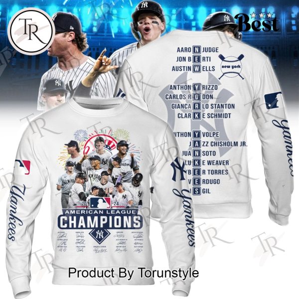 2024 American League Champions New York Yankees Hoodie – White