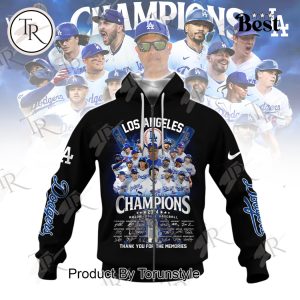 Los Angeles World Series Champions 2024 Thank You For The Memories Hoodie – Black