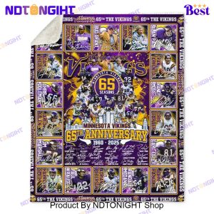 Minnesota Vikings 65th Anniversary 1960 – 2025 Blanket