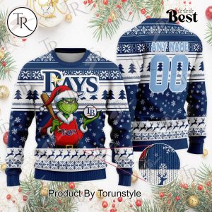 MLB Tampa Bay Rays Grinch Christmas Sweater Design