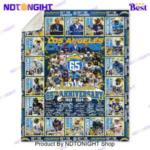 Los Angeles Chargers 65th Anniversary 1959 – 2024 Blanket