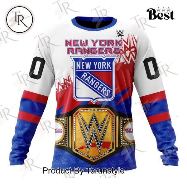 NHL New York Rangers Special WWE Design Hoodie