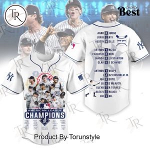 2024 American Leagues Champions New York Yankees Baseball Jersey – White