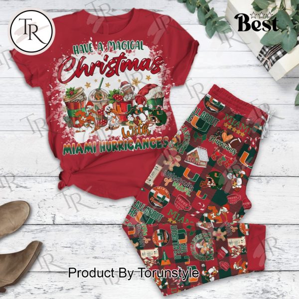 Have A Magical Christmas With Miami Hurricances Pajamas Set