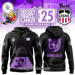 Barrie Colts Hockey Fight Cancer 25th Anniversary 2024 Hoodie