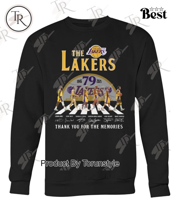 Los Angeles Lakers 79th Anniversary 1946-2025 Thank You For The Memories T-Shirt