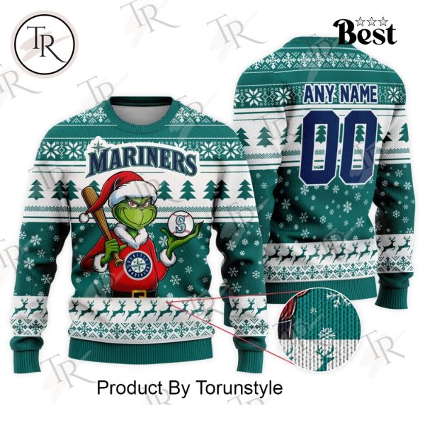 MLB Seattle Mariners Grinch Christmas Sweater Design