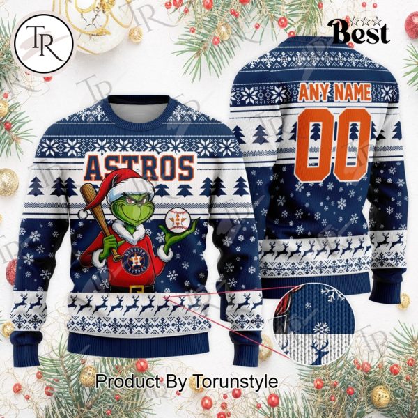 MLB Houston Astros Grinch Christmas Sweater Design